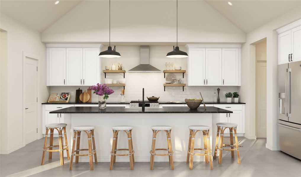 Gourmet island kitchen (*Artist rendering used for illustration purposes only.)