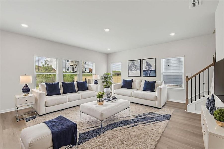 Furnished interior view inside a new home in Preserve at Mountain Creek, Pendergrass (Image 4).