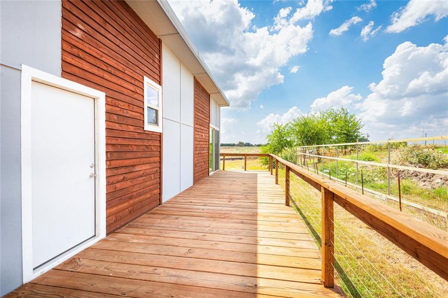 View of wooden terrace View of wooden terrace