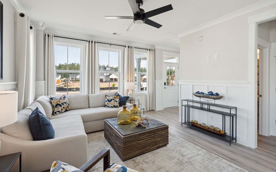 Representative furnished interior of a home built from the Aiden by Brookfield Residential in Wendell Falls, Wendell (Image 6).
