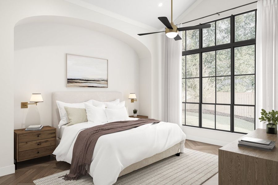 Representative furnished interior of a home built from the Sienna by Homebound in The Villas at Lakeside, Flower Mound (Image 8).