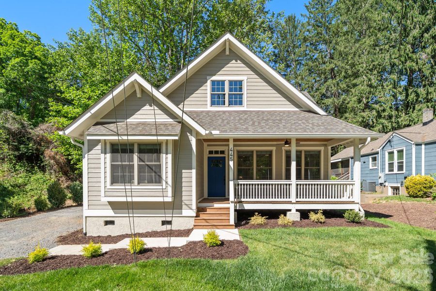 Front exterior of a new home in , Asheville, NC, highlighting curb appeal (Image 2). Front exterior of a new home in , Asheville, NC, highlighting curb appeal (Image 2).