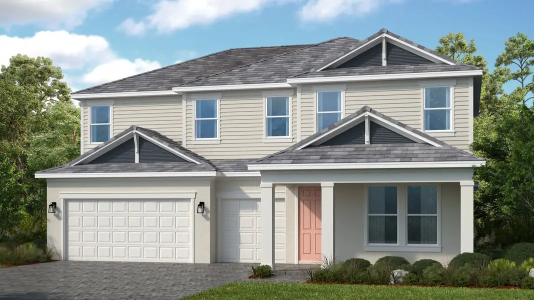 Representative exterior photo of a completed home built from the Waikiki by Taylor Morrison in Victoria Lakes, Odessa, FL (Image 2). Representative exterior photo of a completed home built from the Waikiki by Taylor Morrison in Victoria Lakes, Odessa, FL (Image 2).