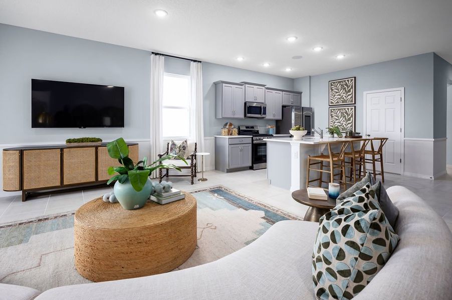 Representative furnished interior of a home built from the Luna by Risewell Homes in Watermark, Cocoa (Image 12).