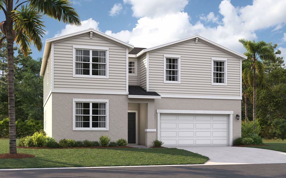 Representative exterior photo of a completed home built from the The Linden by Stanley Martin Homes in Hidden Cove, Eustis, FL (Image 2).