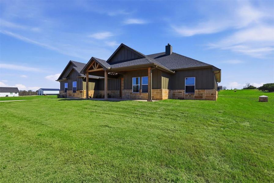 Exterior details and patio area of a home in , Godley (Image 25).