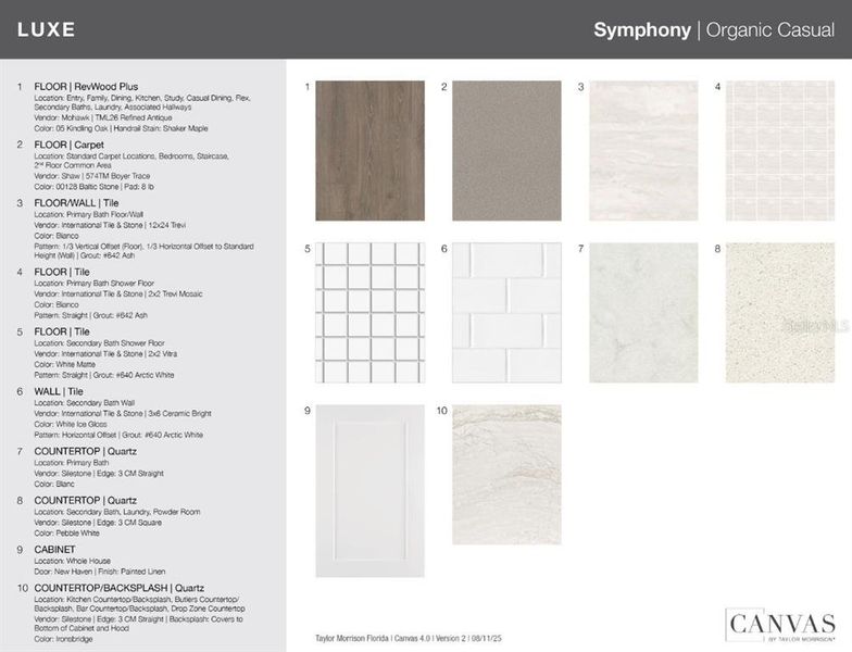 Sample of building materials used in homes in Esplanade at Wellen Park, Englewood (Image 14).