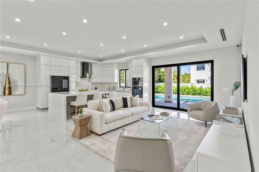 Furnished interior view inside a new home in , Miami (Image 33).