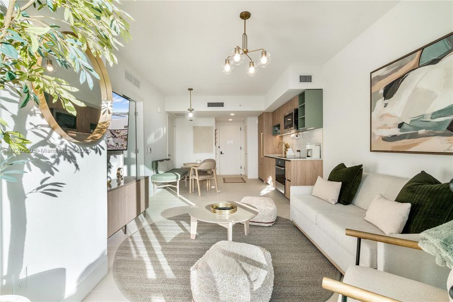 Furnished interior view inside a new home in , Miami (Image 19).