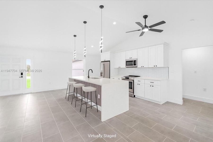 Furnished interior view inside a new home in , Cape Coral (Image 8).