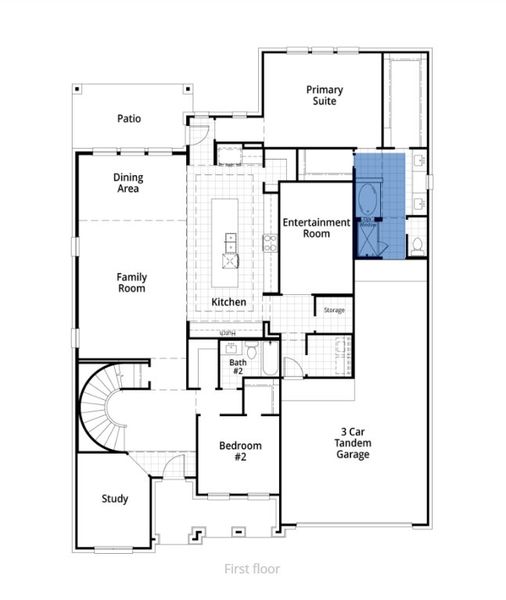 2D floor plan layout for the Regis Plan by Highland Homes in Goodland: 60ft. lots, Midlothian, TX (Image 27). 2D floor plan layout for the Regis Plan by Highland Homes in Goodland: 60ft. lots, Midlothian, TX (Image 27).
