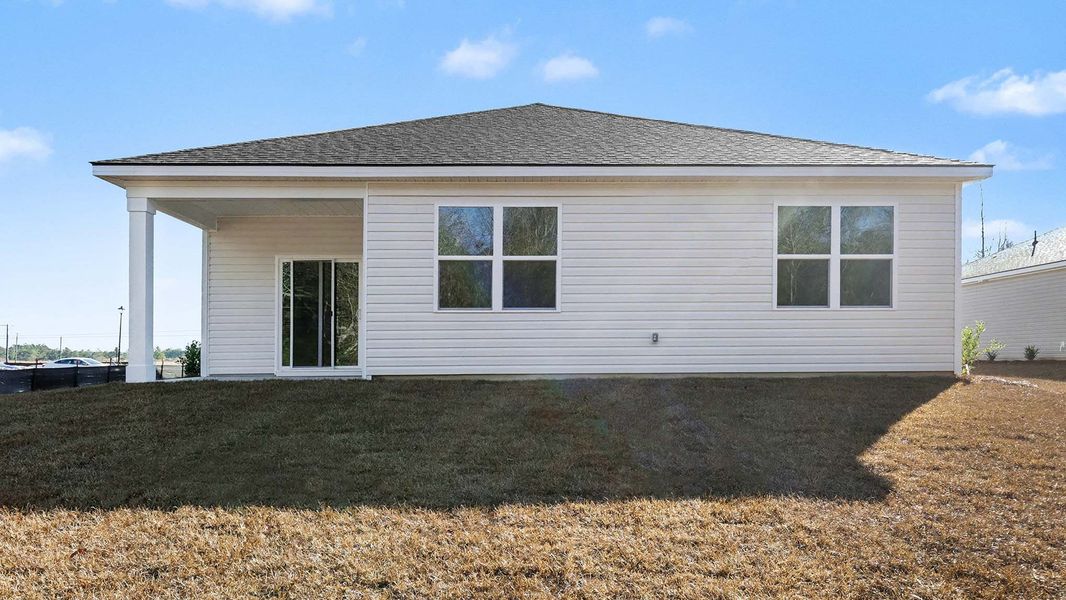Exterior details and patio area of a home in Pinewood Estates, Conway (Image 4). Exterior details and patio area of a home in Pinewood Estates, Conway (Image 4).