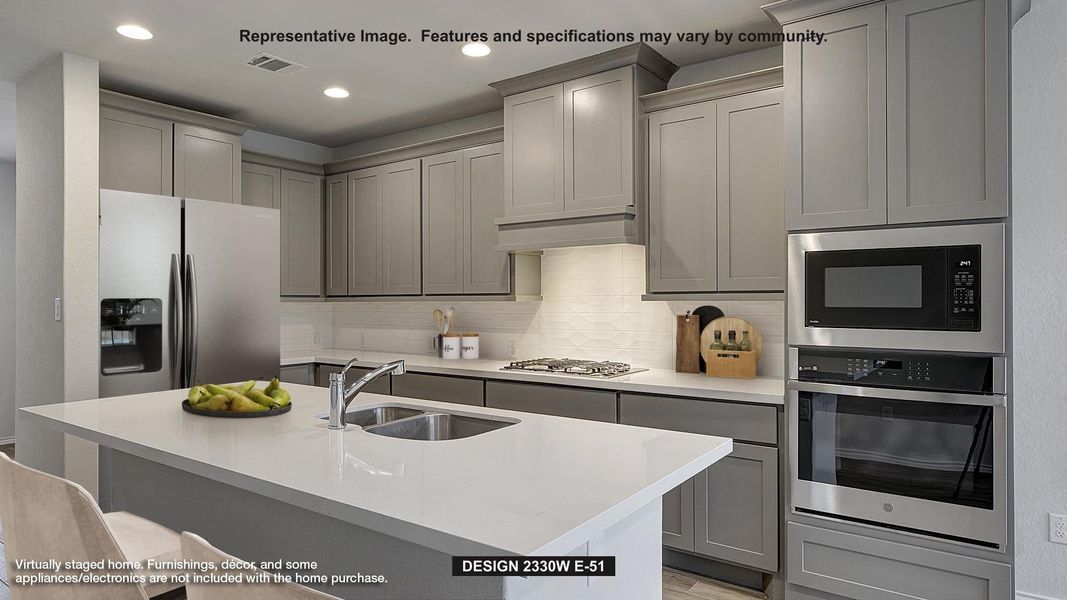 Furnished interior view inside a new home in The Woodlands Hills, Willis (Image 4).