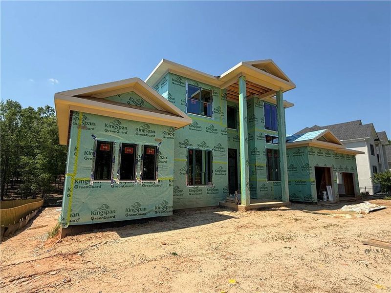 In-progress construction of a new home in , Flowery Branch, GA (Image 6).