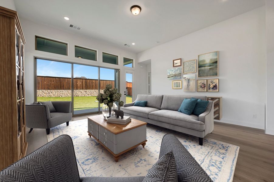 Furnished interior view inside a new home in Monterra - Gardens, Fate (Image 6).