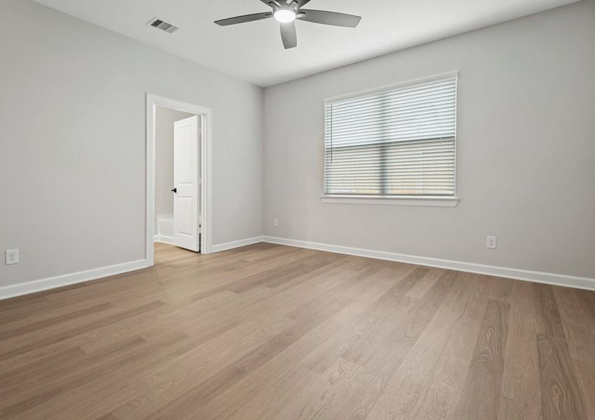 Master bedroom with its own bathroom
