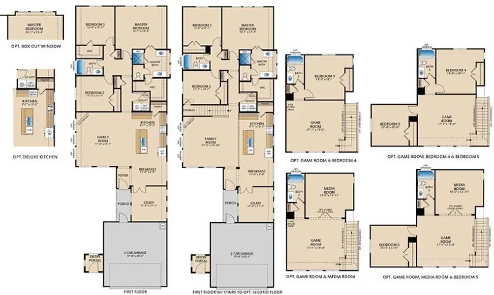 2D floor plan layout for the Harwood by Pacesetter Homes in Leonard Trails, Anna, TX (Image 4).