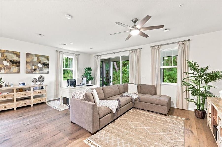 Furnished interior view inside a new home in Towns at Riverwalk, Sanford (Image 12). Furnished interior view inside a new home in Towns at Riverwalk, Sanford (Image 12).