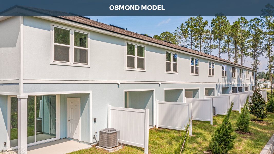 Exterior details and patio area of a home in Cordera Townhomes Express, St. Augustine (Image 21). Exterior details and patio area of a home in Cordera Townhomes Express, St. Augustine (Image 21).