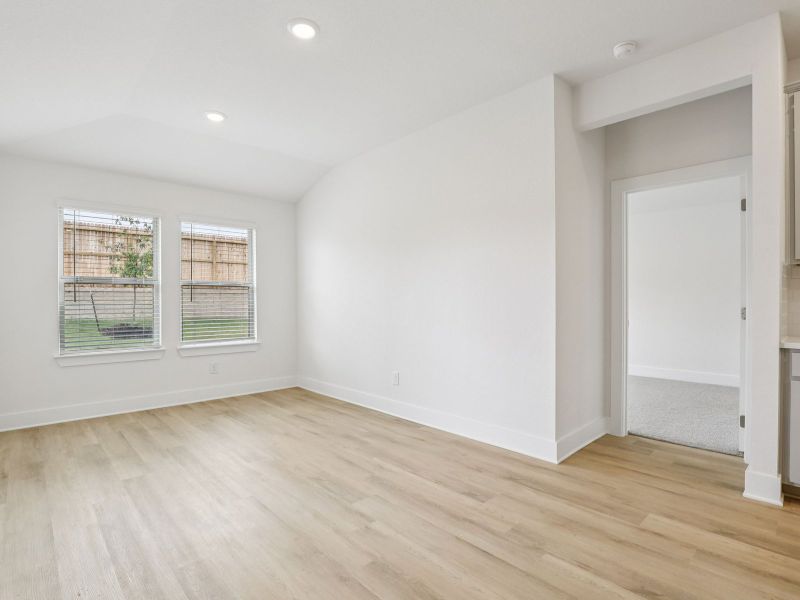 Dining in the Callaghan floorplan at a Meritage Homes community.