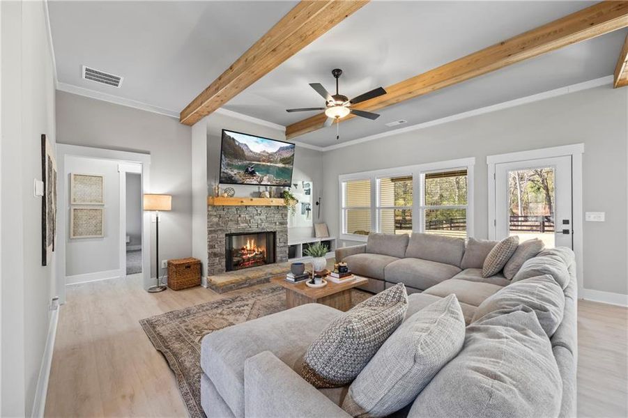 Furnished interior view inside a new home in , Monroe (Image 37).