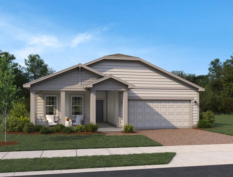 Representative exterior photo of a completed home built from the Badland II by Ashton Woods in Ardisia Park, New Smyrna Beach, FL (Image 15).