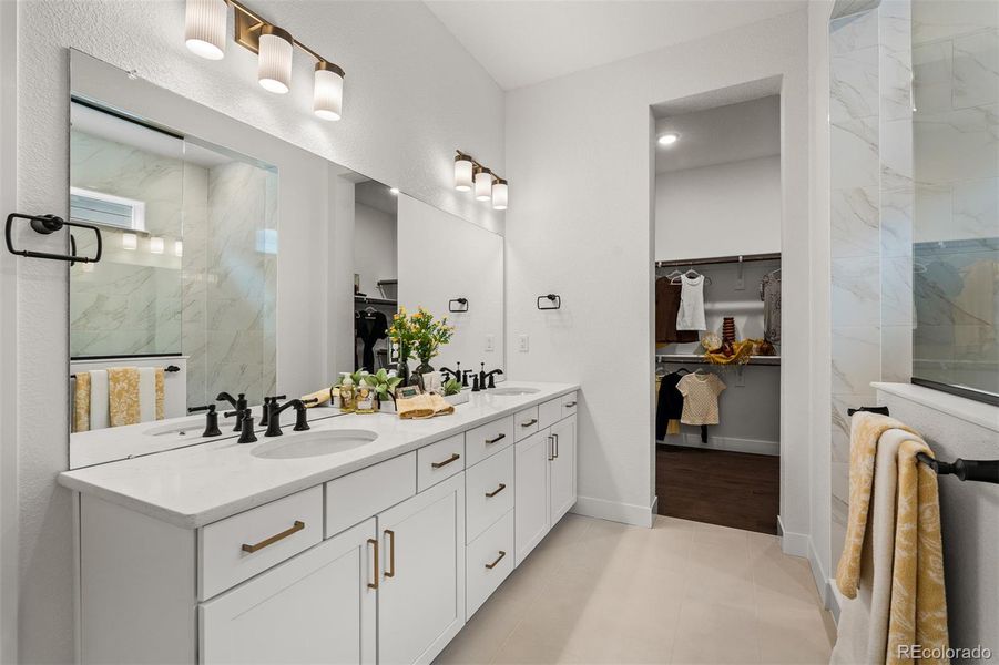 Furnished interior view inside a new home in Wolf Ranch - Enclave Collection, Colorado Springs (Image 13).