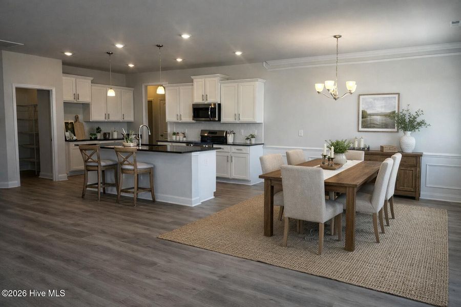 Furnished interior view inside a new home in Wood Creek Landing, Leland (Image 5).