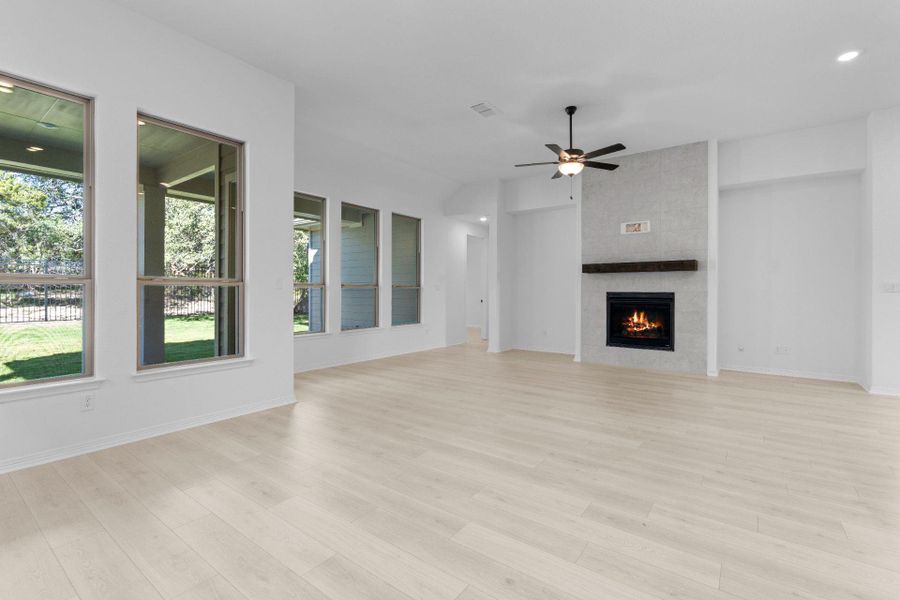 Family Room with fireplace