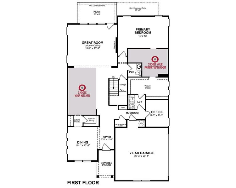 2D floor plan layout for the Shelby by Beazer Homes in Acacia, Cumming, GA (Image 5). 2D floor plan layout for the Shelby by Beazer Homes in Acacia, Cumming, GA (Image 5).