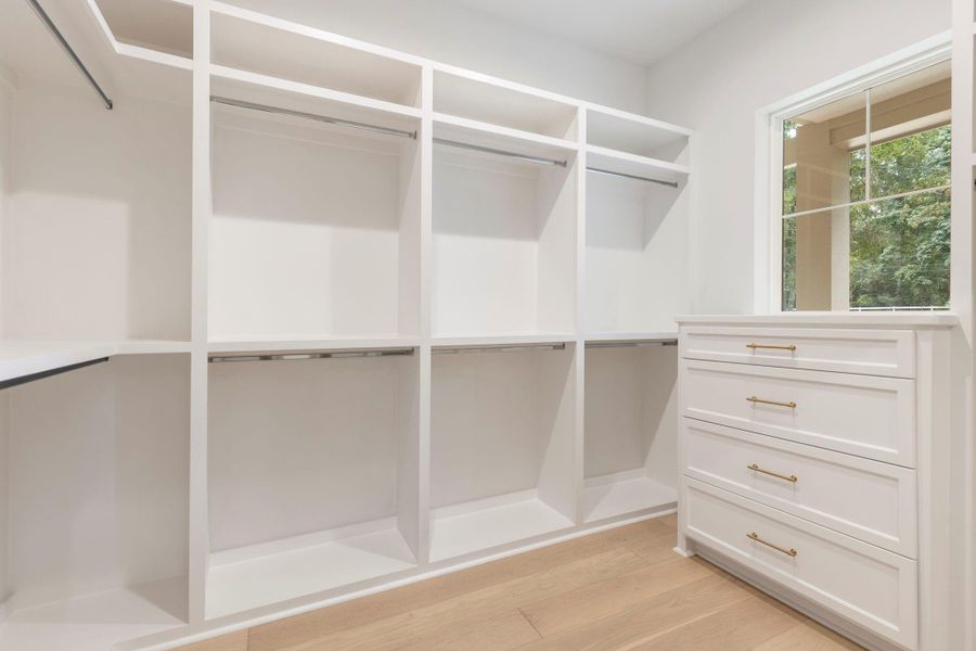 No shortage of custom built closet space in this home. No shortage of custom built closet space in this home.