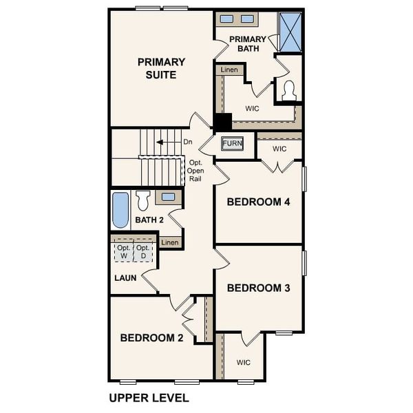 2D floor plan layout of this home in Cloverdale, Houston, TX (Image 3).