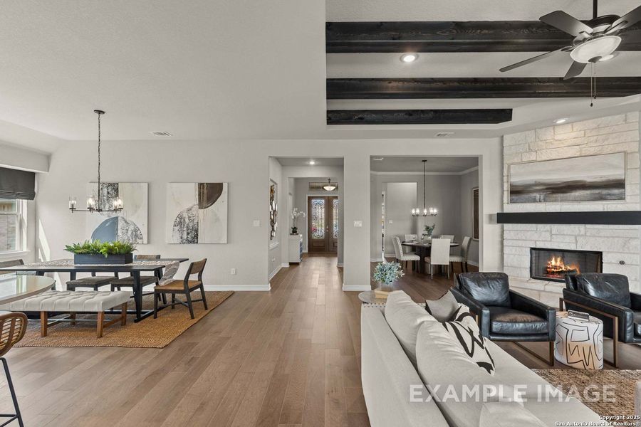 Furnished interior view inside a new home in Potranco Oaks, Castroville (Image 30).