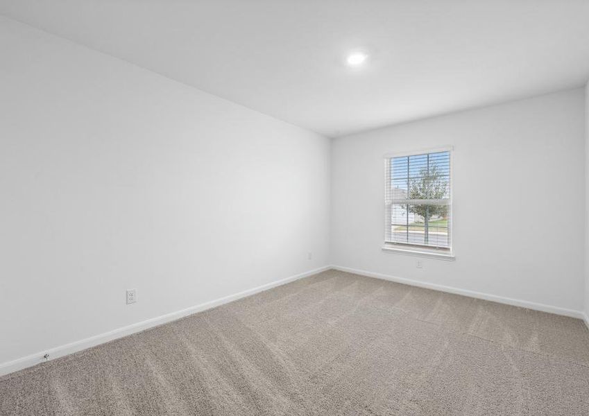 The front bedroom is perfect for a home office