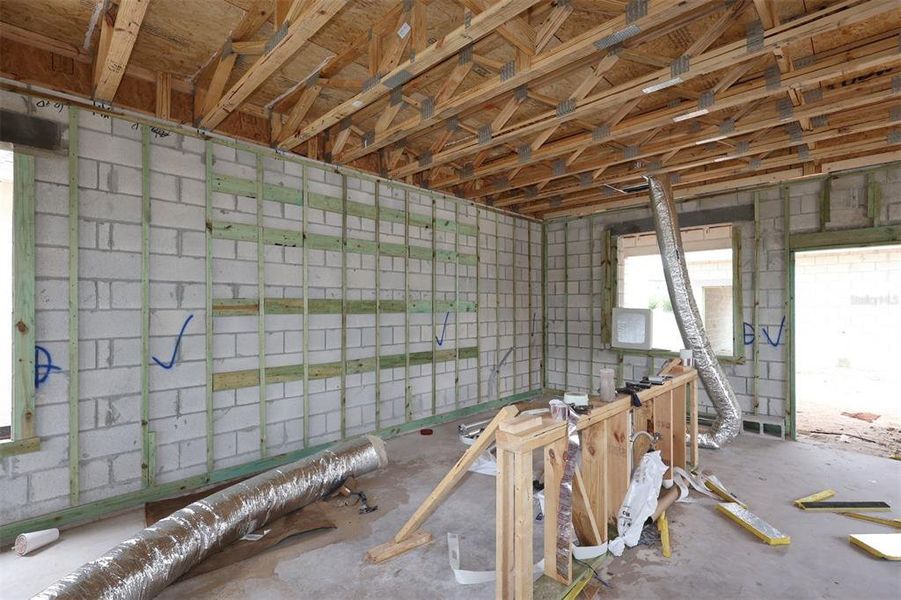 In-progress construction of a new home in Center Lake on the Park, St. Cloud, FL (Image 11).