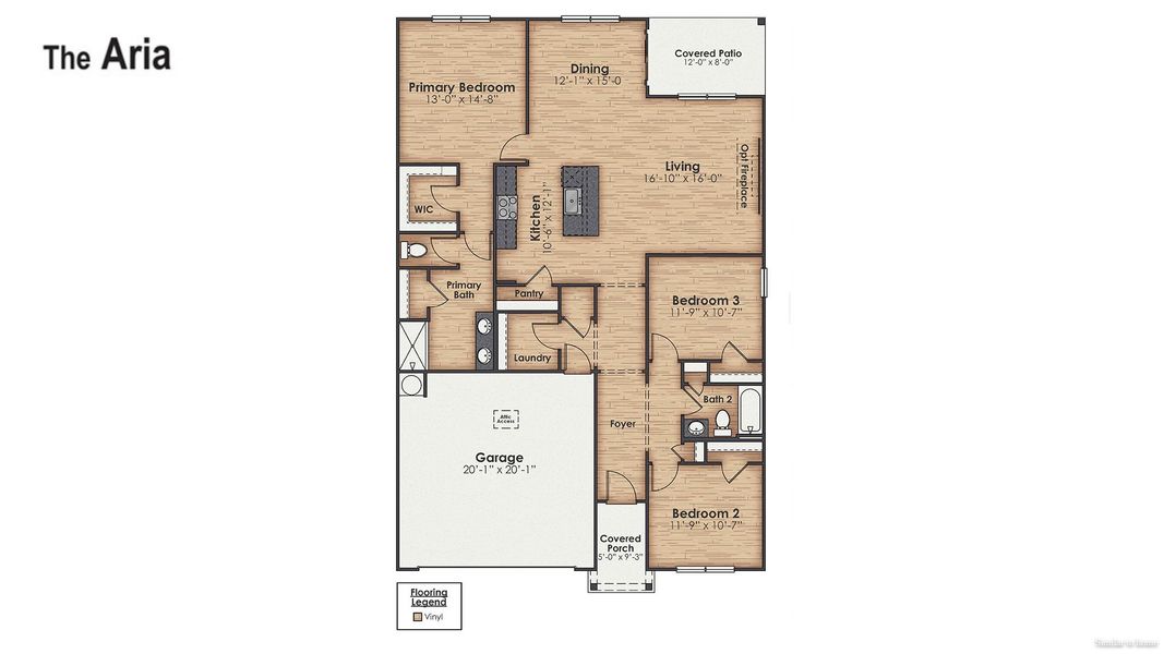 2D floor plan layout for the Aria by D.R. Horton in Merchant Point, Jacksonville, NC (Image 5). 2D floor plan layout for the Aria by D.R. Horton in Merchant Point, Jacksonville, NC (Image 5).