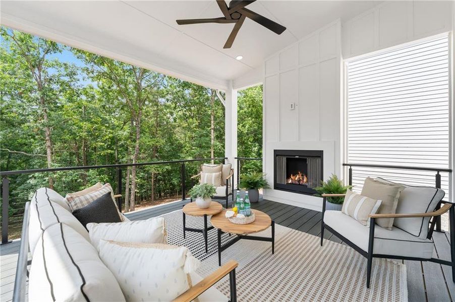 Exterior details and patio area of a home in , Dawsonville (Image 34).