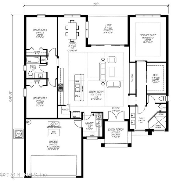 2D floor plan layout of this home in , Palm Coast, FL (Image 5).