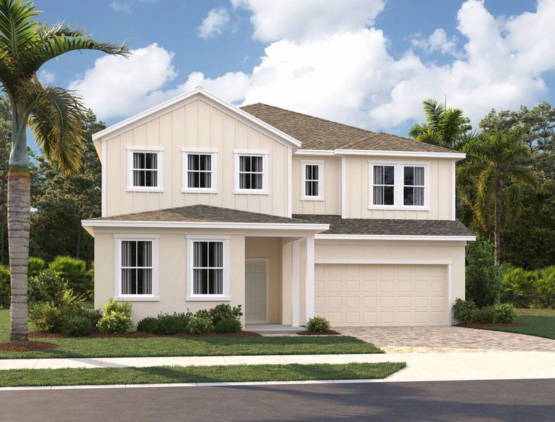 Representative exterior photo of a completed home built from the Duval by Ashton Woods in Catamaran Cove, Rockledge, FL (Image 13).