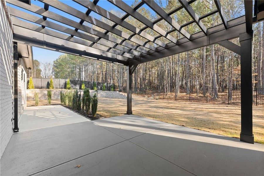 Exterior details and patio area of a home in , Hoschton (Image 50).