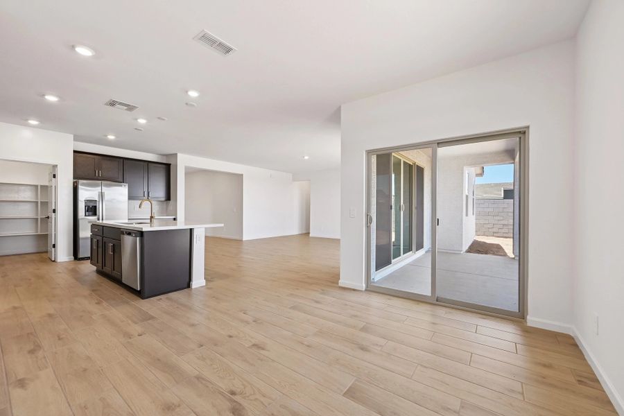 Dining into kitchen and great room