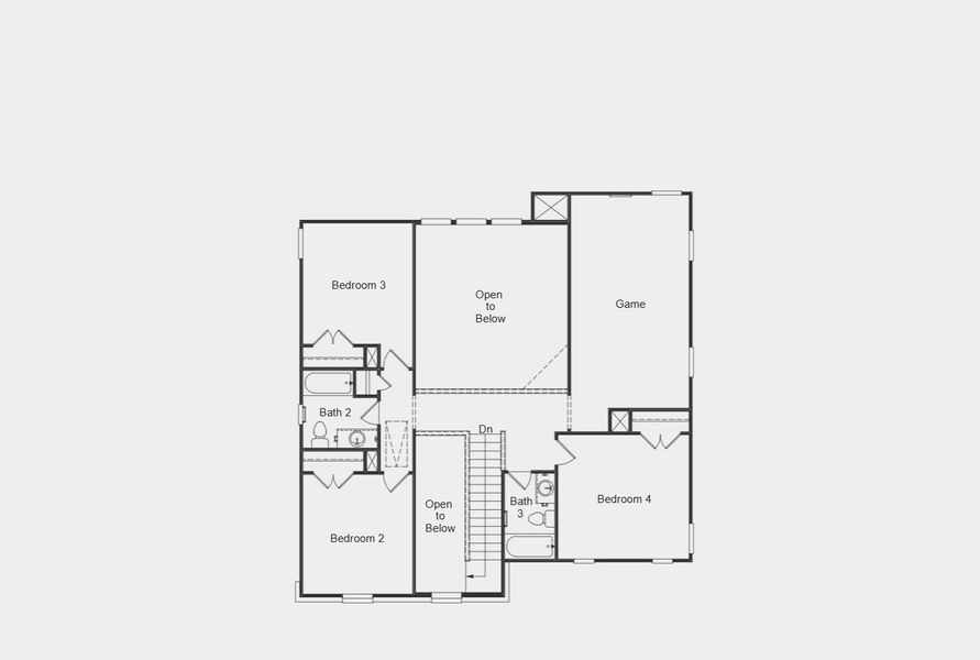 2D floor plan layout of this home in South Oak 50s, Lakewood Village, TX (Image 2). 2D floor plan layout of this home in South Oak 50s, Lakewood Village, TX (Image 2).
