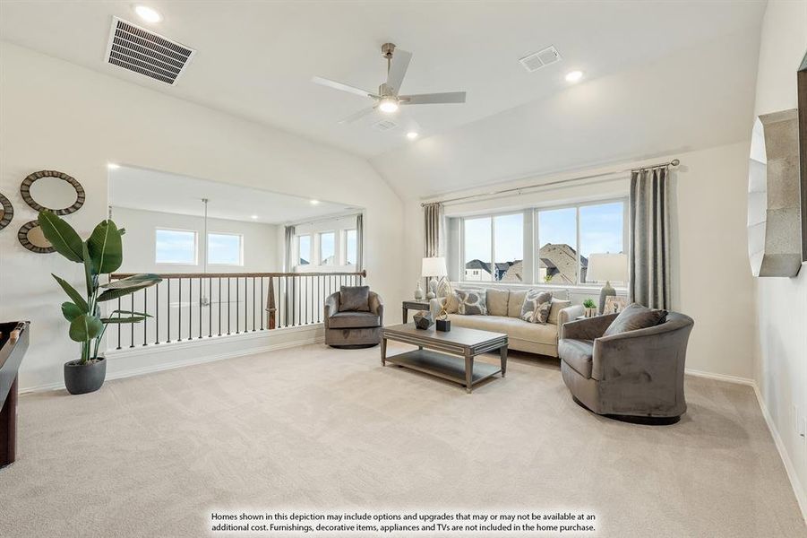 Furnished interior view inside a new home in Hayes Crossing, Midlothian (Image 19). Furnished interior view inside a new home in Hayes Crossing, Midlothian (Image 19).
