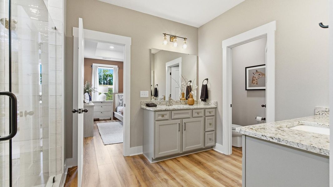 Representative furnished interior of a home built from the Kendrick by DRB Homes in Wells Crossing, Seneca (Image 33).