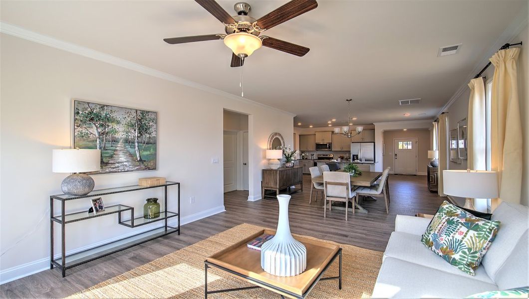 Furnished interior view inside a new home in Pleasant Grove, Weaverville (Image 9). Furnished interior view inside a new home in Pleasant Grove, Weaverville (Image 9).