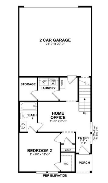 2D floor plan layout of this home in Plano Gateway, Plano, TX (Image 4).
