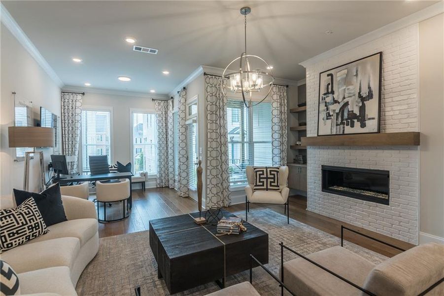 Furnished interior view inside a new home in Waterside, Peachtree Corners (Image 5).