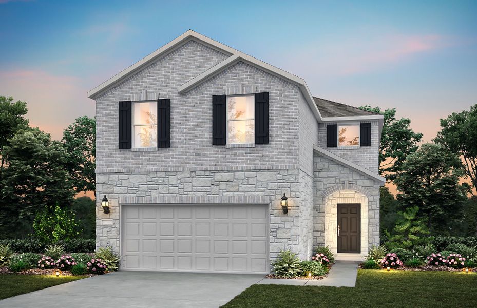 Representative exterior photo of a completed home built from the San Luis by Pulte Homes in Ribbonwood, Aubrey, TX (Image 28). Representative exterior photo of a completed home built from the San Luis by Pulte Homes in Ribbonwood, Aubrey, TX (Image 28).