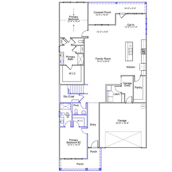 2D floor plan layout of this home in Allston Park, Calabash, NC (Image 2).