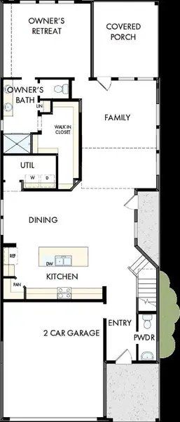 2D floor plan layout of this home in Creekshaw – Gardens, Royse City, TX (Image 2).